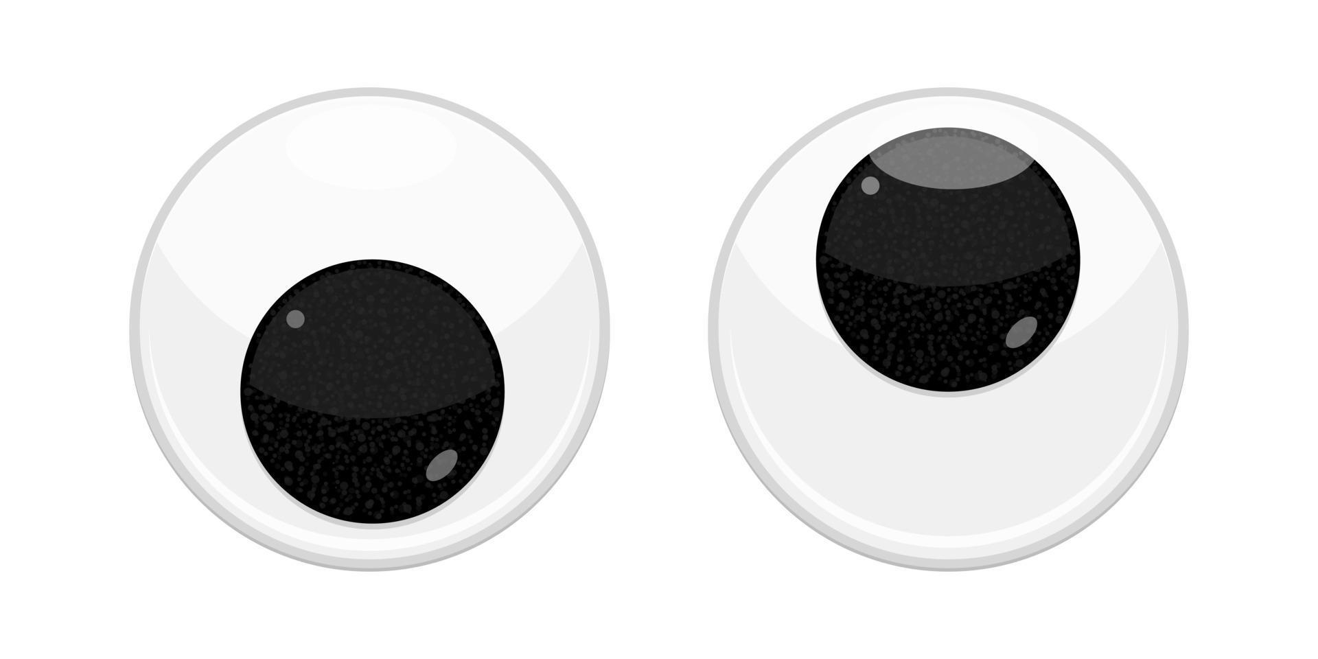 giocattolo in plastica sicurezza occhi traballanti design piatto illustrazione vettoriale isolato su sfondo bianco.