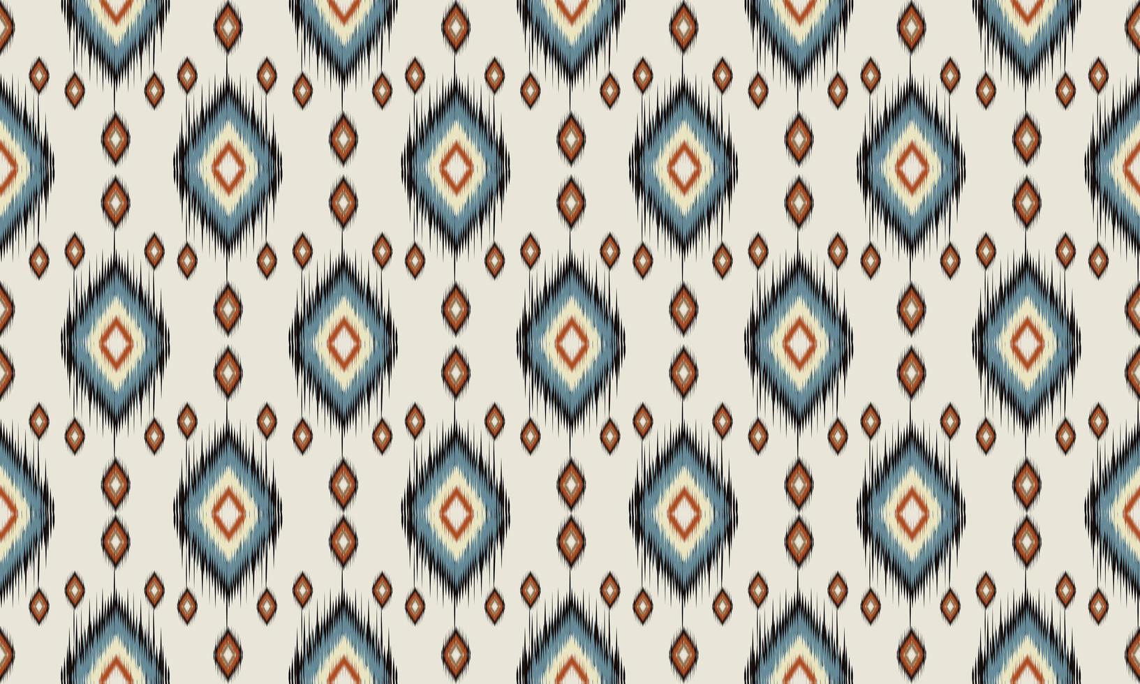 disegno tradizionale geometrico etnico orientale modello ikat per sfondo, moquette, carta da parati, abbigliamento, avvolgimento, batik, tessuto, illustrazione vettoriale. stile ricamo. vettore