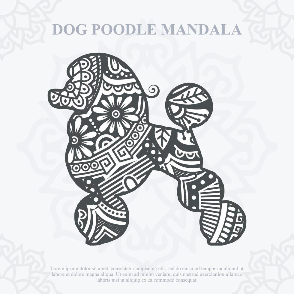 vettore di mandala del cane. stile boho svg. eps 10