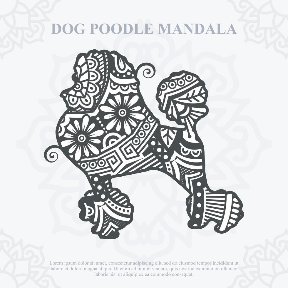 vettore di mandala del cane. stile boho svg. eps 10