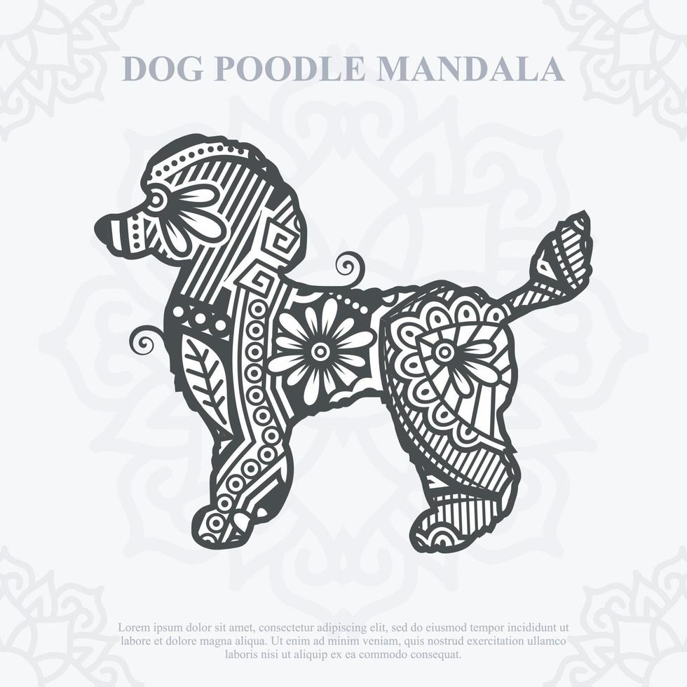 vettore di mandala del cane. stile boho svg. eps 10