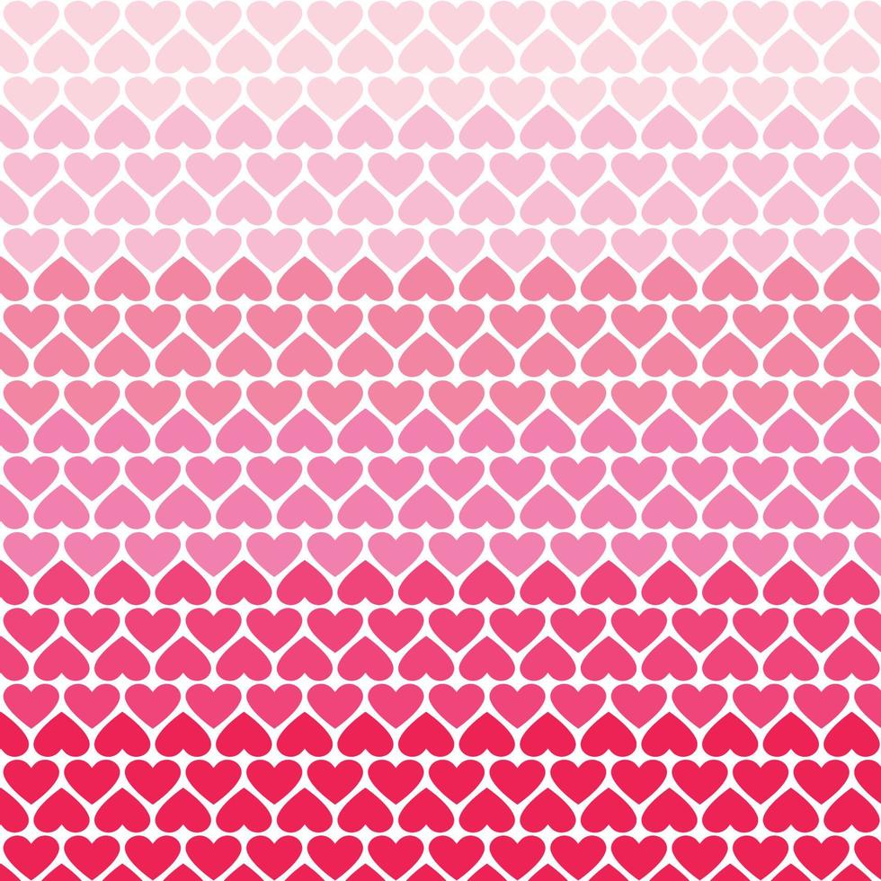 disegno del modello senza cuciture dei cuori rosa per il giorno di san valentino e il concetto di amore. vettore