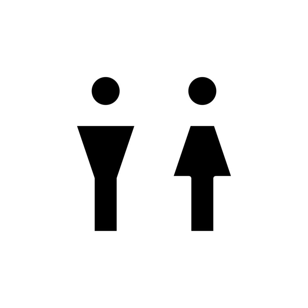 genere, segno, maschio, femmina, icona solida dritta illustrazione vettoriale modello logo. adatto a molti scopi.