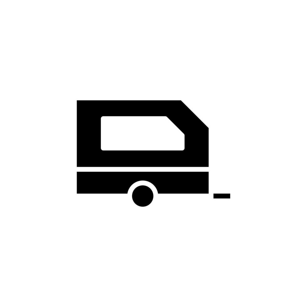 caravan, camper, viaggio icona solida illustrazione vettoriale modello logo. adatto a molti scopi.