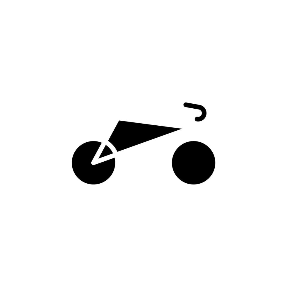 bici, bicicletta icona solida illustrazione vettoriale modello logo. adatto a molti scopi.