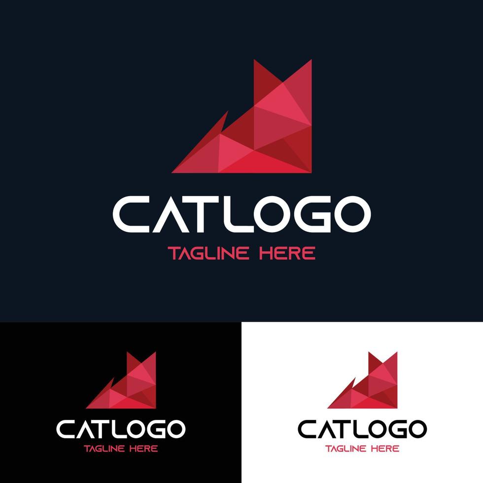 logo gatto creativo vettore