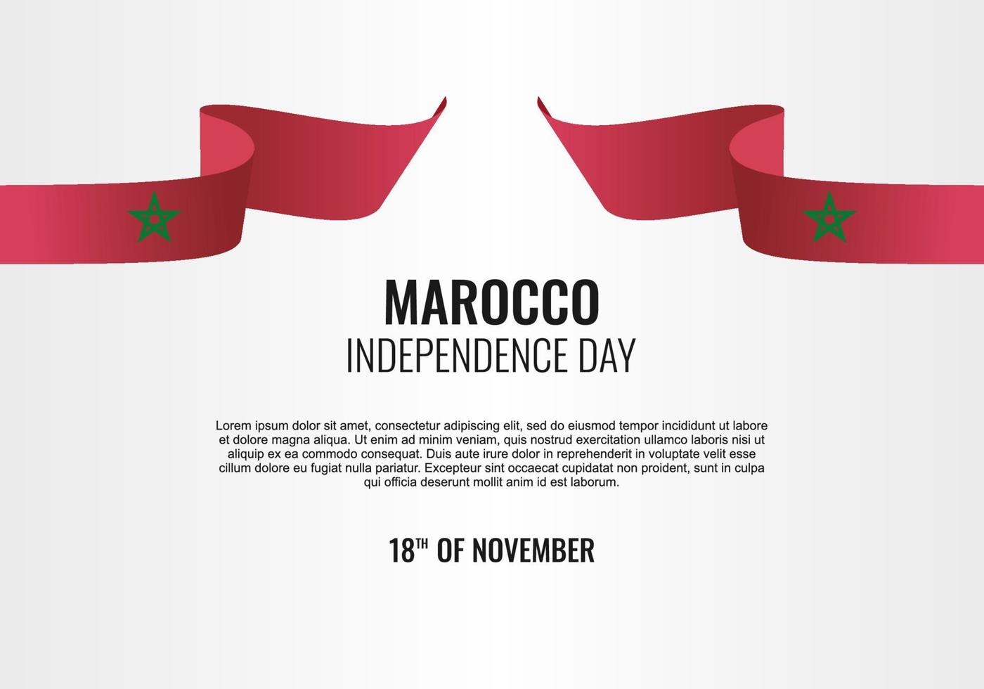 sfondo del giorno dell'indipendenza del marocco per la celebrazione nazionale. vettore