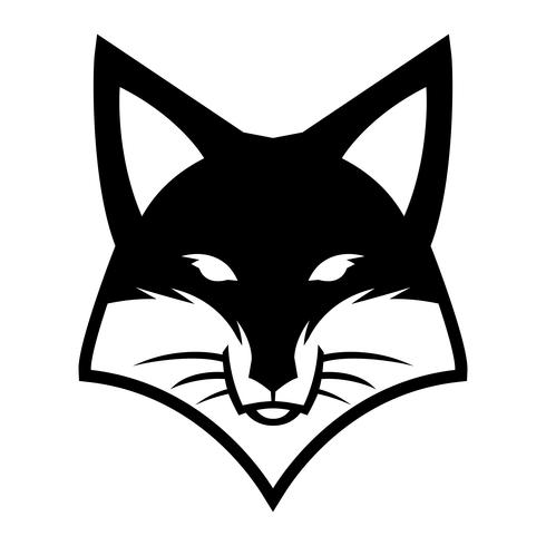 Icona di vettore di logo di faccia di volpe
