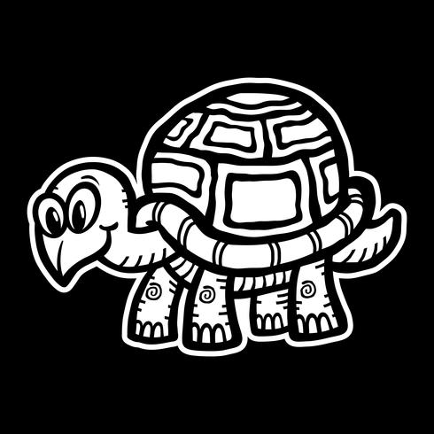 Illustrazione di tartaruga simpatico cartone animato vettore