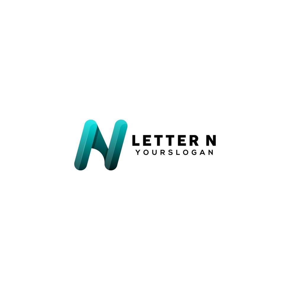 design del logo della lettera n vettore
