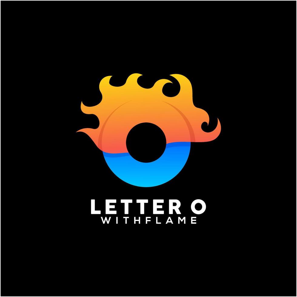 logo della lettera o del fuoco vettore