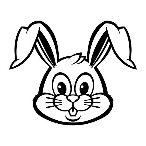 Grafica di coniglietto di cartone animato vettore