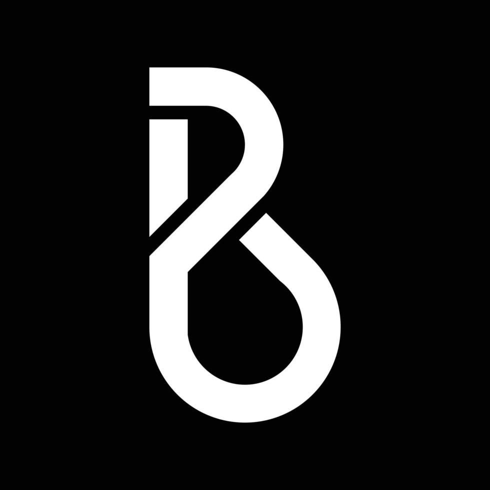 vettore di progettazione del logo del monogramma della lettera b