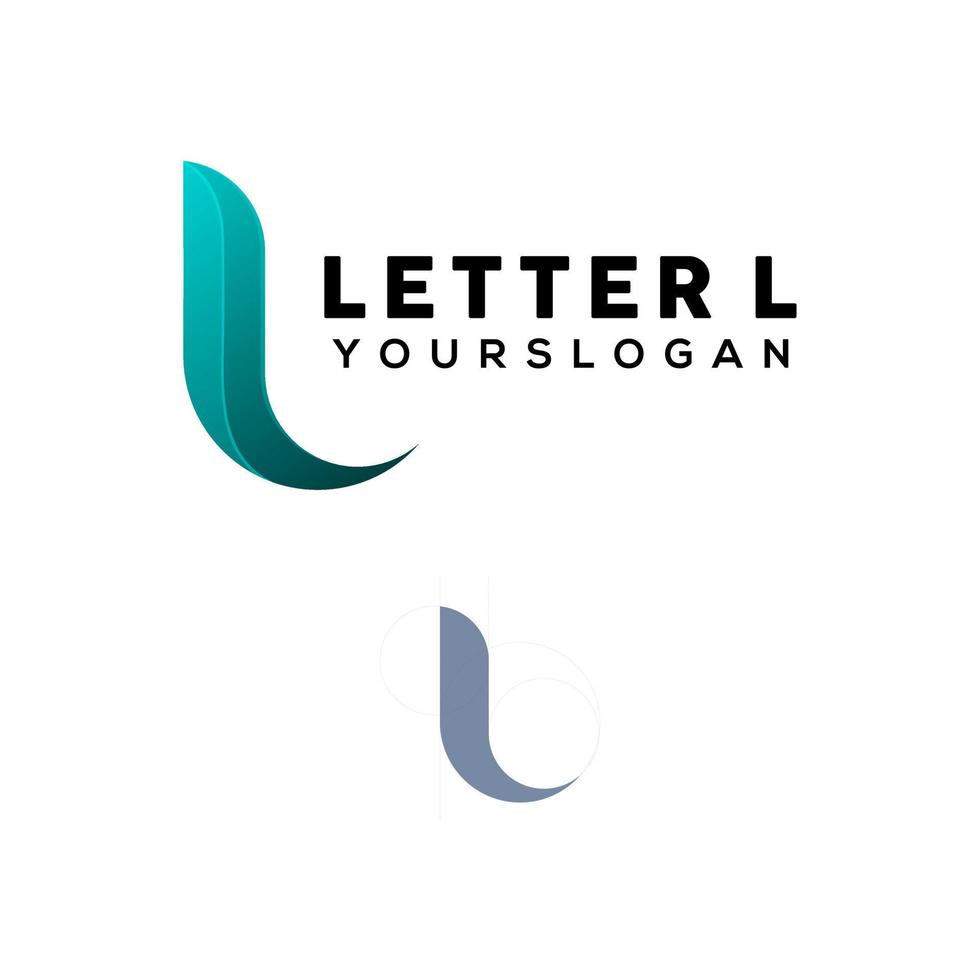 design del logo colorato lettera l vettore