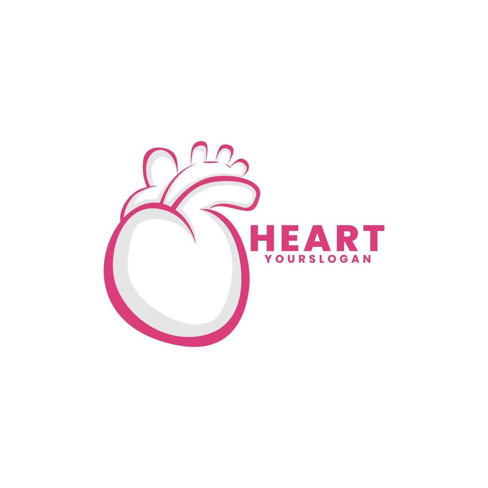 design del logo del cuore per la tua attività vettore