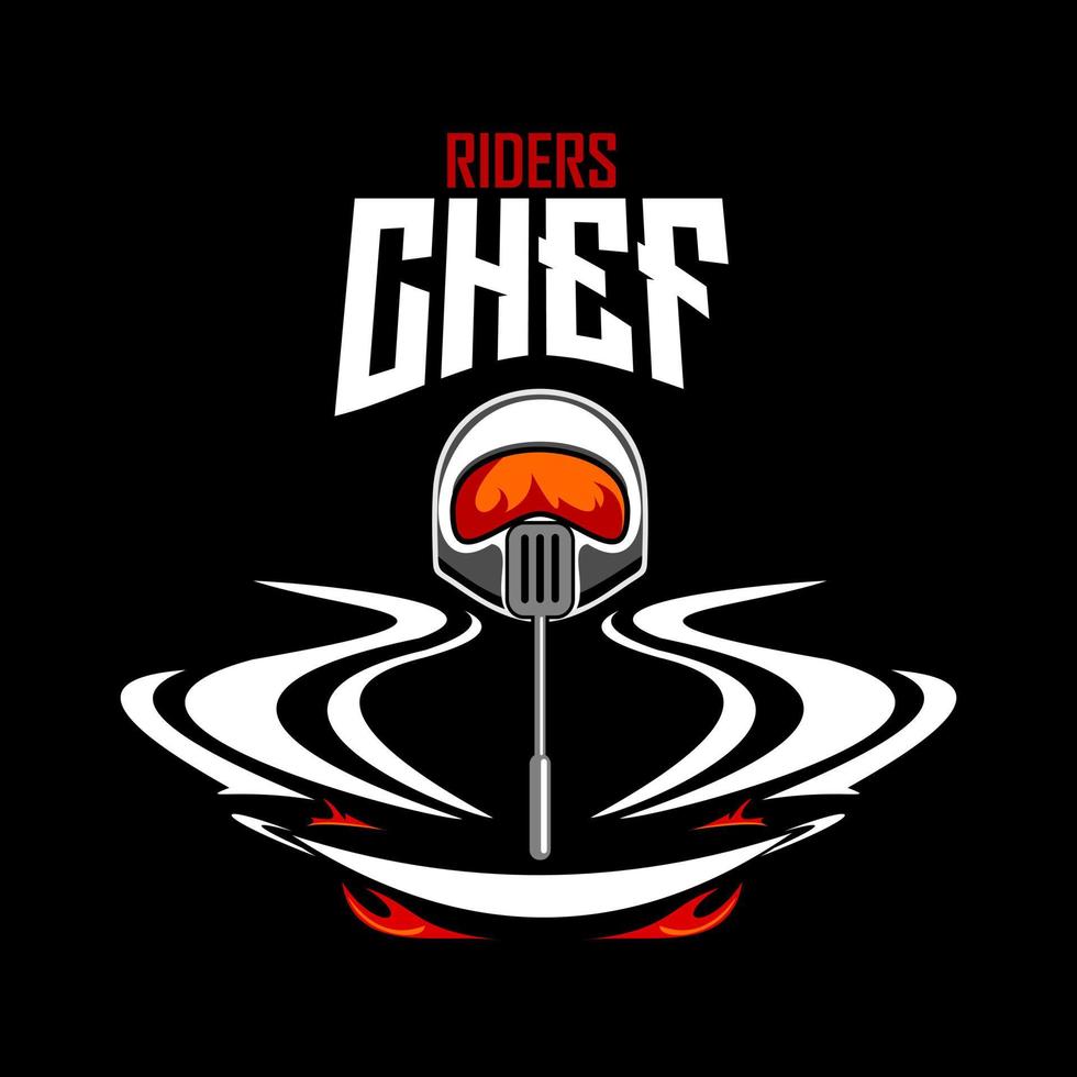 logo del concetto di pilota chef vettore
