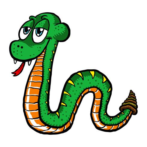 serpente simpatico cartone animato vettore