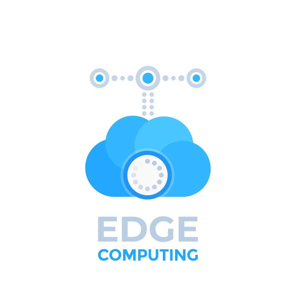 icona di edge computing vettore