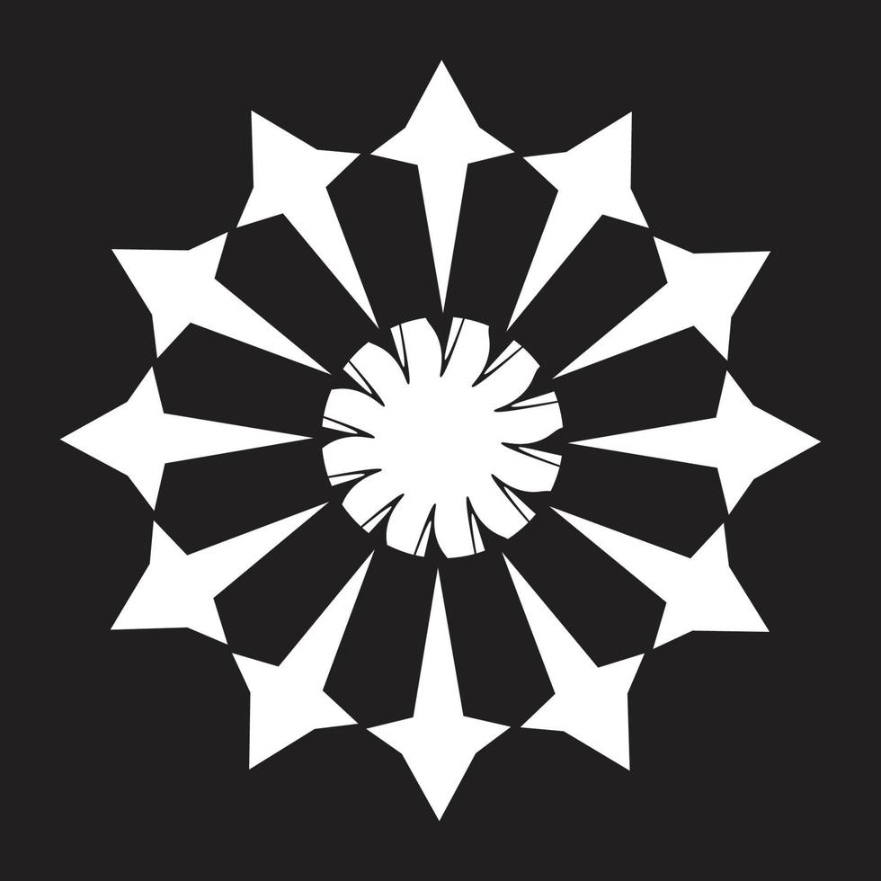 il logo della freccia circolare può essere utilizzato per loghi della comunità, loghi aziendali, sfondi, banner, opuscoli e altri vettore