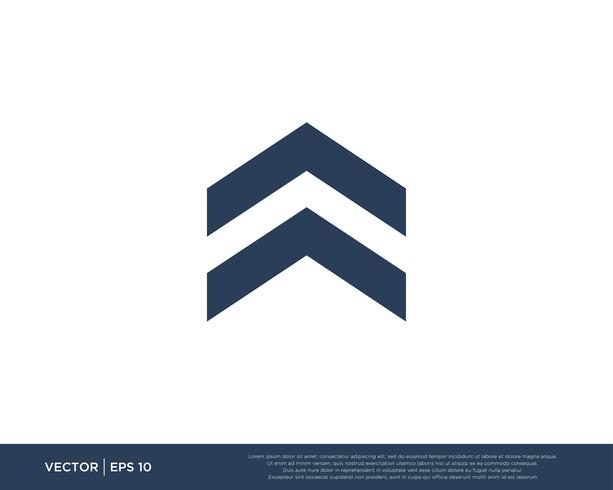 Simbolo del modello di vettore dell&#39;icona della freccia