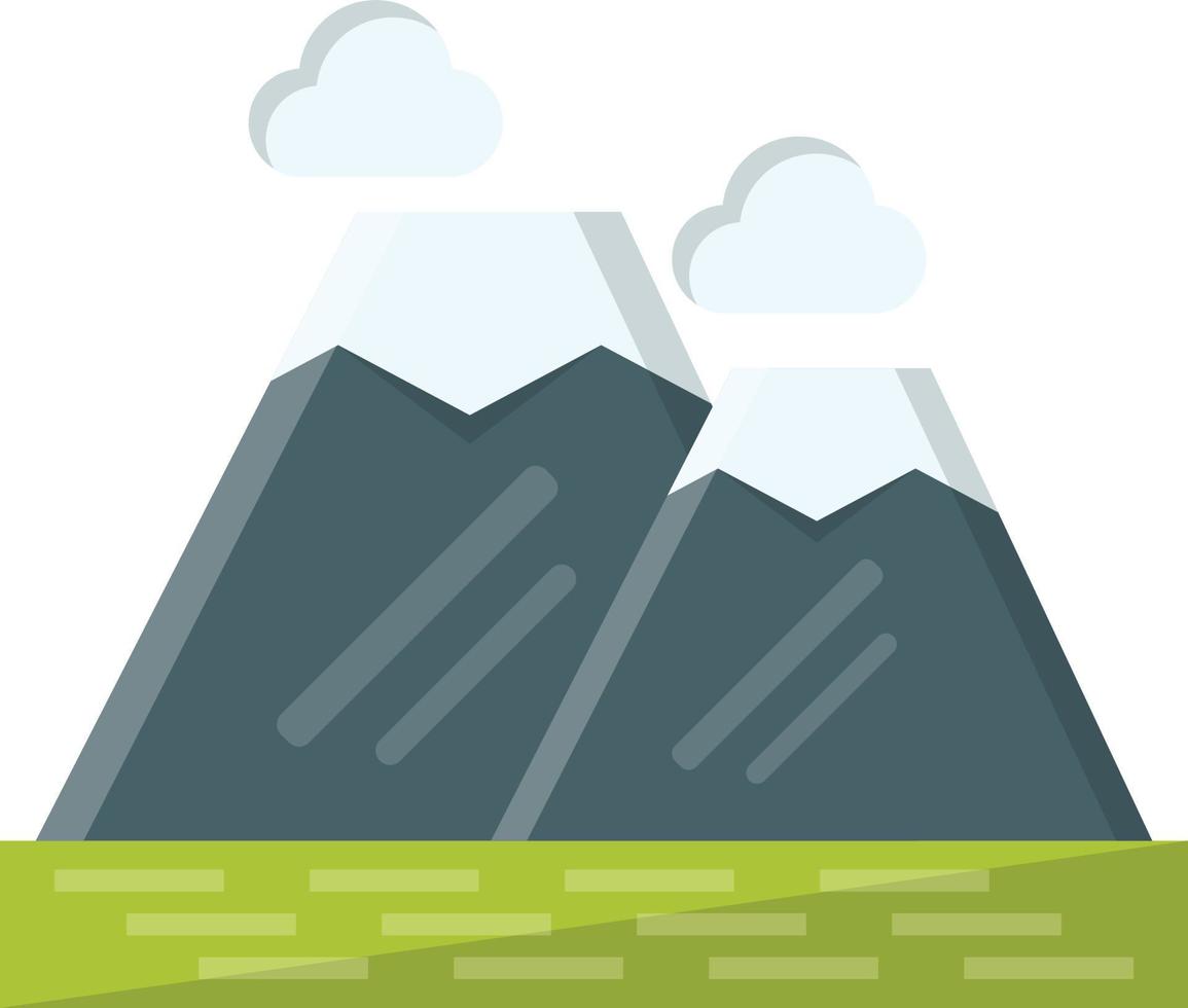 illustrazione vettoriale di montagna su uno sfondo. simboli di qualità premium. icona piatta della linea vettoriale per il concetto o la progettazione grafica.