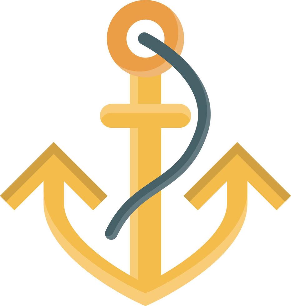illustrazione vettoriale di ancoraggio su uno sfondo. simboli di qualità premium. icona piatta della linea vettoriale per il concetto o la progettazione grafica.