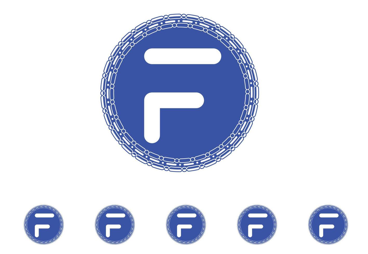 logo della lettera f e modello di progettazione dell'icona vettore