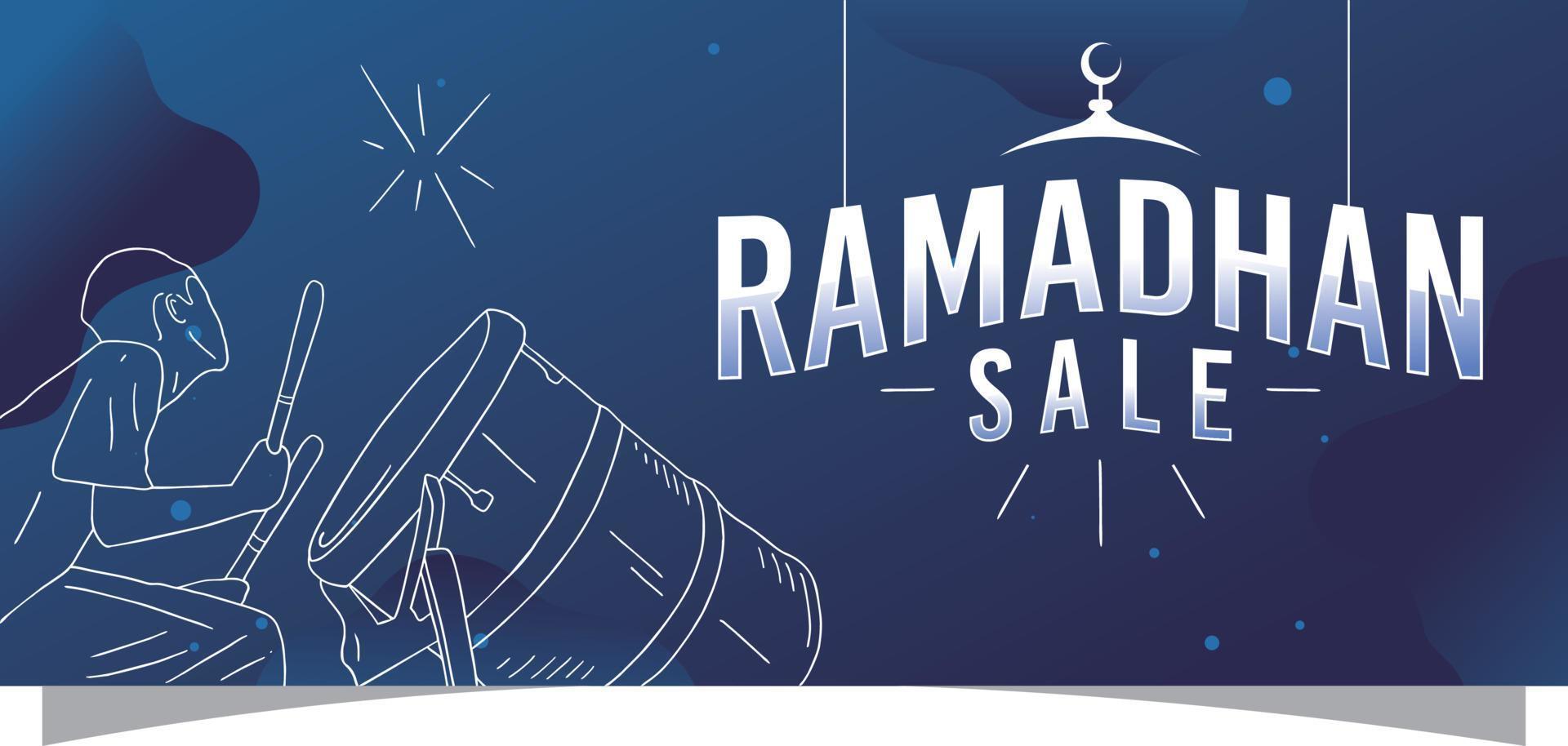 modello di banner di vendita ramadhan disegno vettoriale