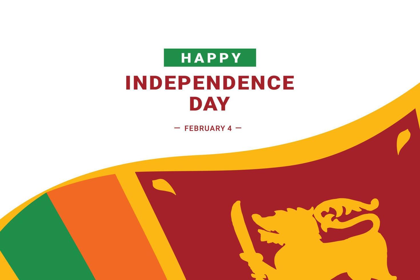 grafica vettoriale del giorno dell'indipendenza dello sri lanka
