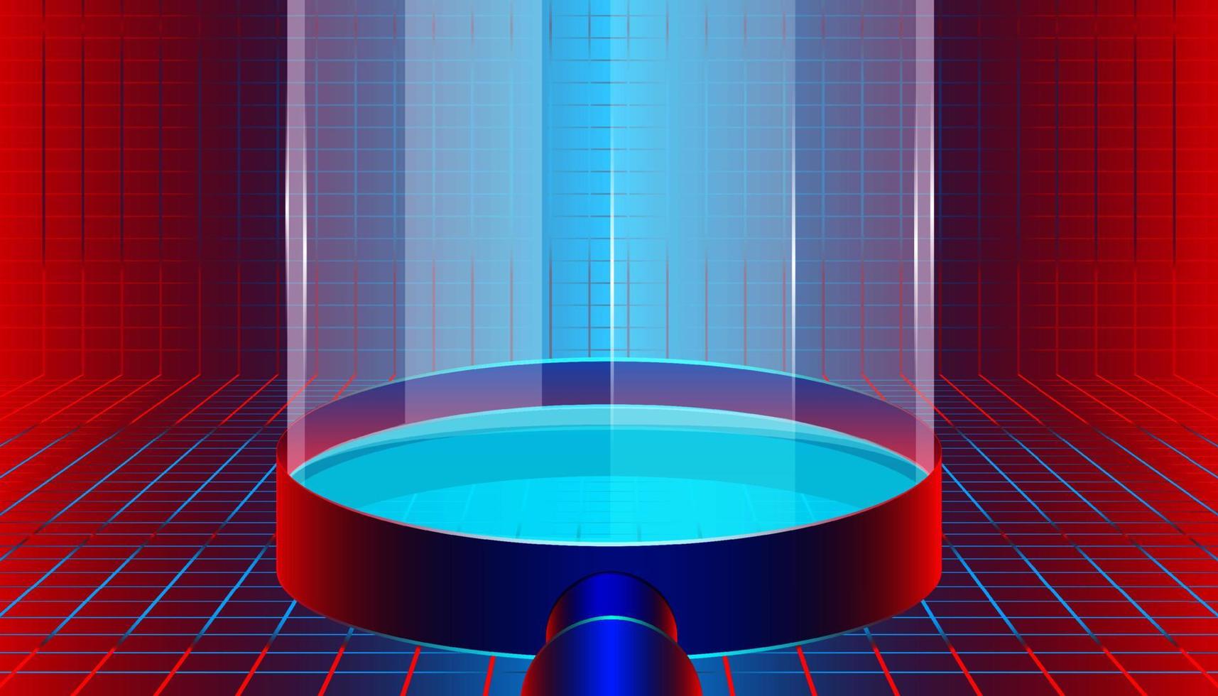 illuminazione della lente d'ingrandimento per trovare un candidato per mostrare o mostrare il tuo prodotto e i tuoi articoli. design con stile di sfondo colorato industria plaid. illustrazione vettoriale eps10