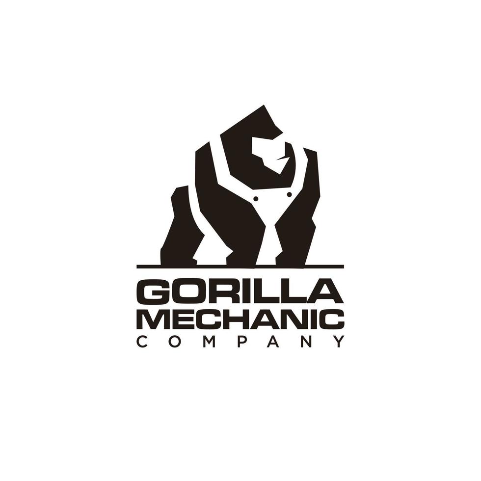 design del logo animale con vettore mascotte gorilla