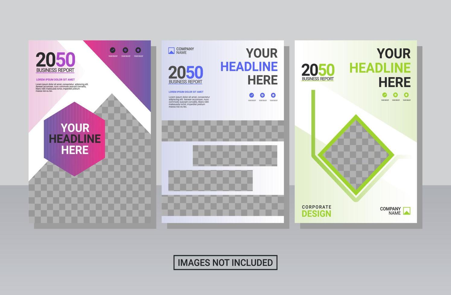 modello di progettazione della raccolta di copertine di libri aziendali creativi vettore