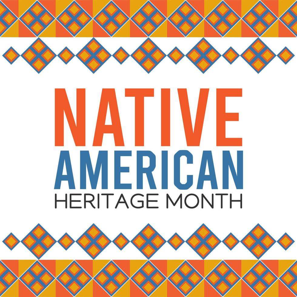 illustrazione vettoriale del mese del patrimonio nativo americano