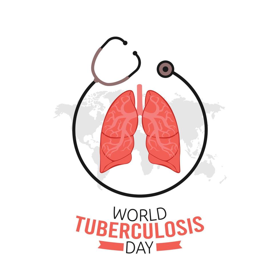 illustrazione vettoriale della giornata mondiale della tubercolosi