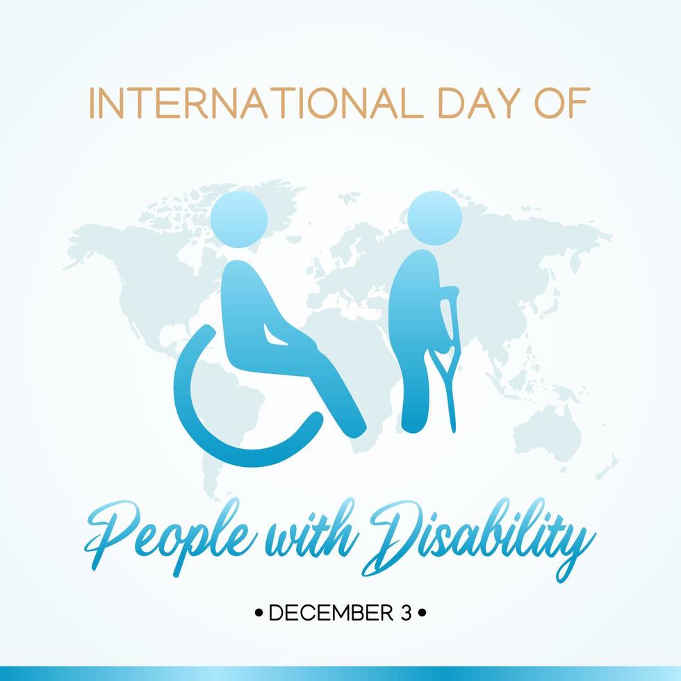 internazionale di persone con disabilità illustrazione vettoriale