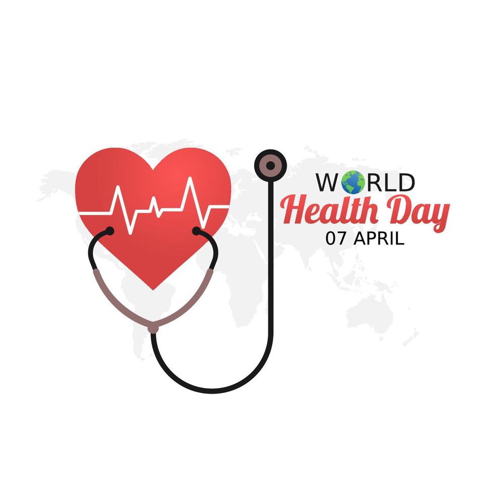 illustrazione vettoriale della giornata mondiale della salute
