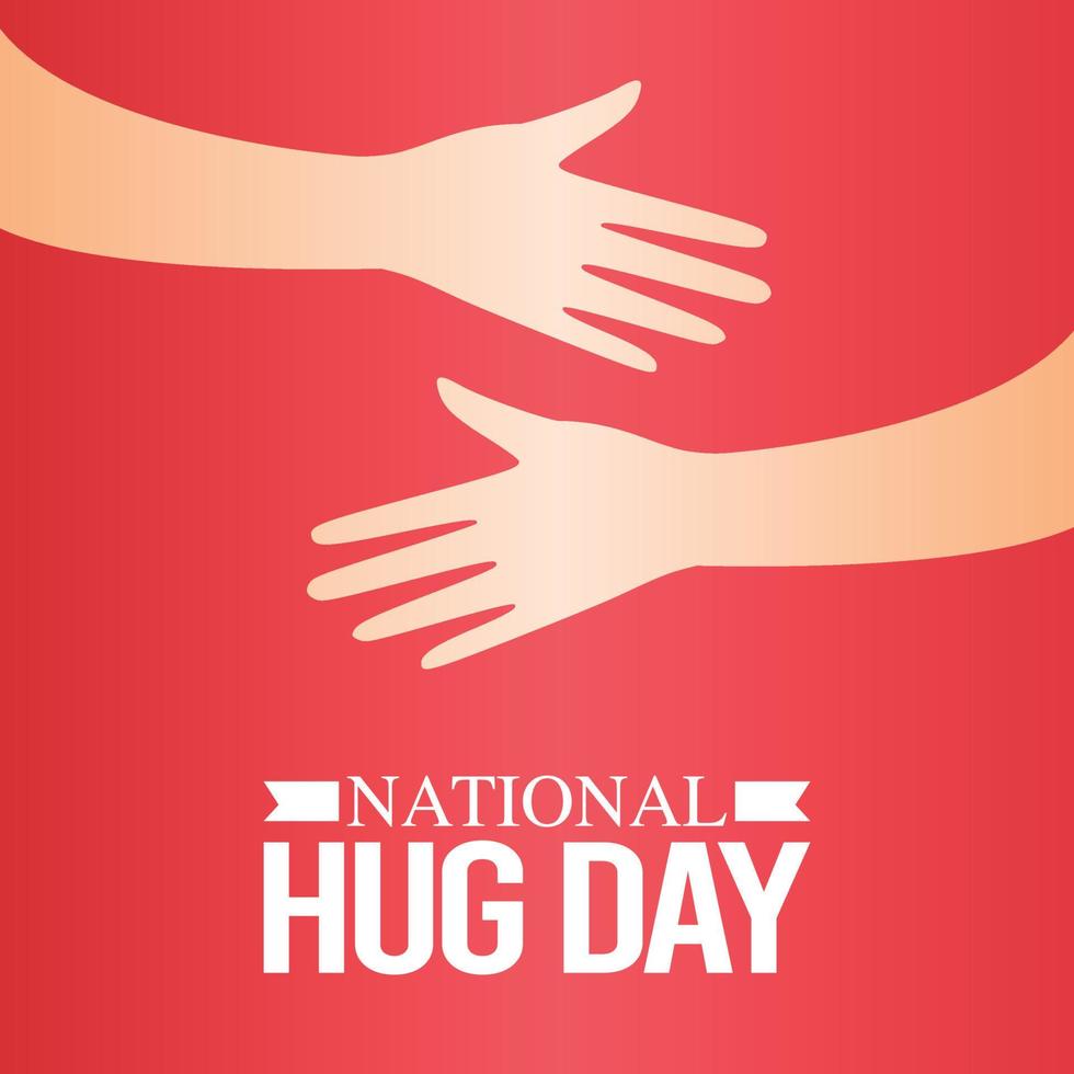 illustrazione vettoriale della giornata nazionale dell'abbraccio