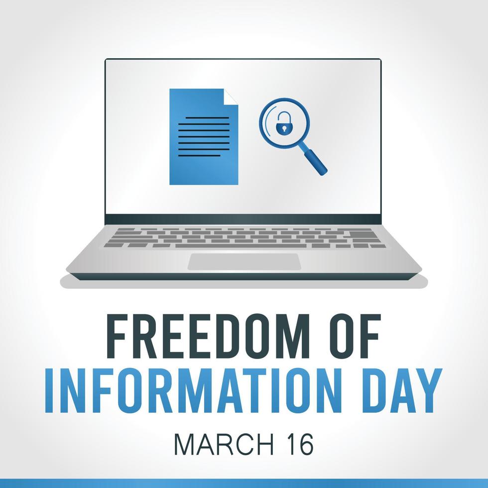 illustrazione vettoriale della giornata dell'informazione sulla libertà