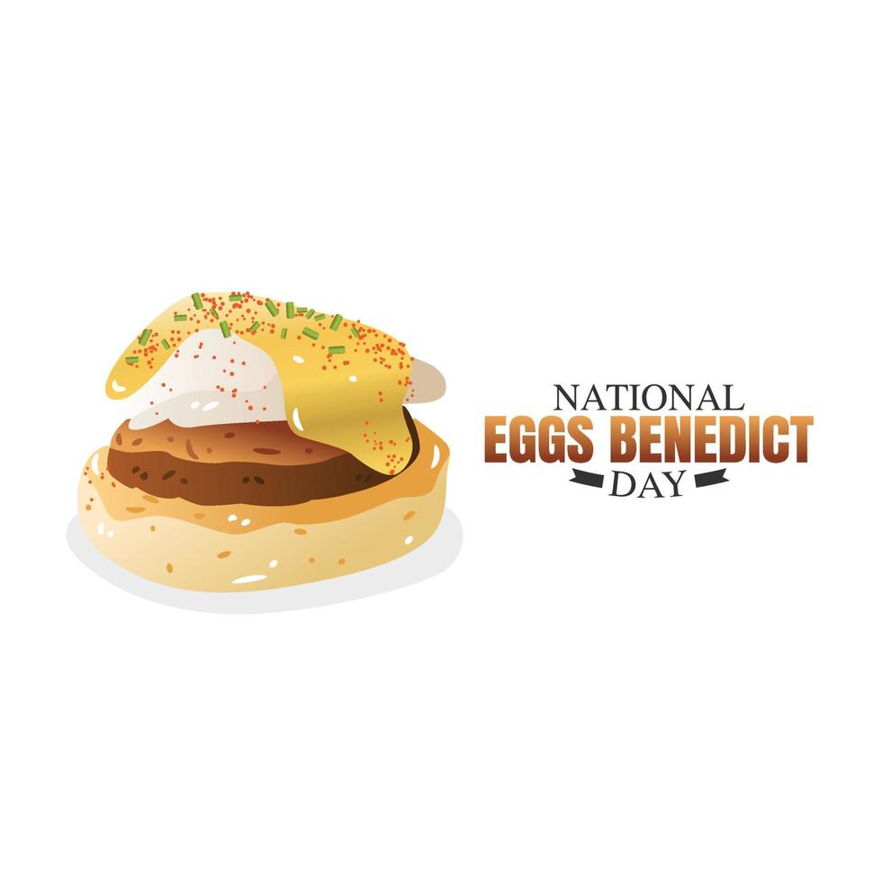 illustrazione nazionale di vettore del giorno di benedetto delle uova