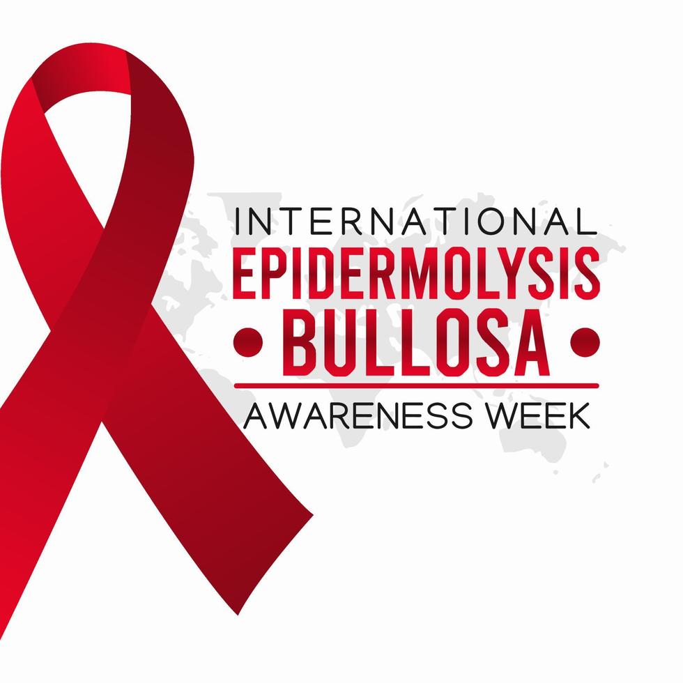 illustrazione vettoriale della settimana di sensibilizzazione internazionale dell'epidermolisi bollosa