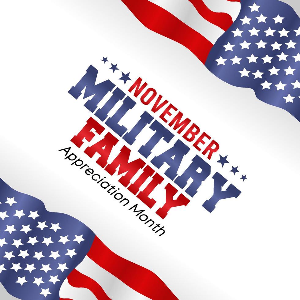 illustrazione vettoriale del mese della famiglia militare nazionale