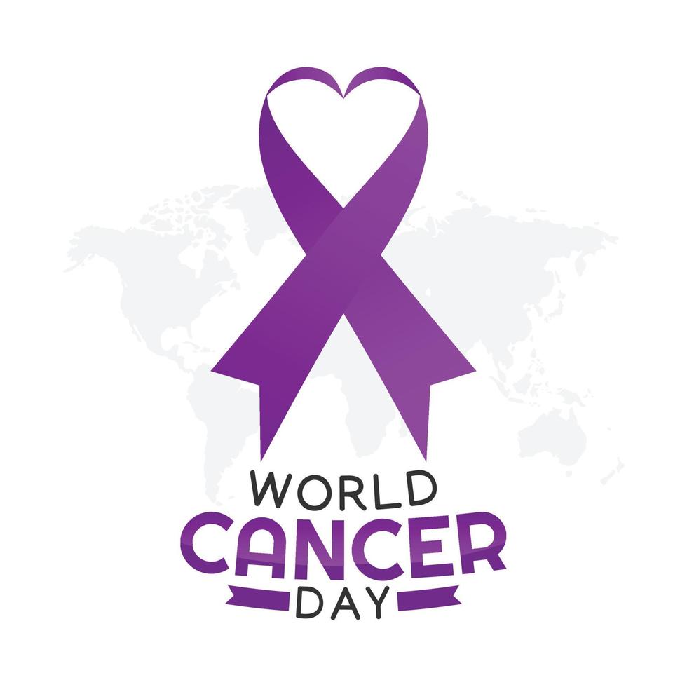 illustrazione vettoriale della giornata mondiale del cancro