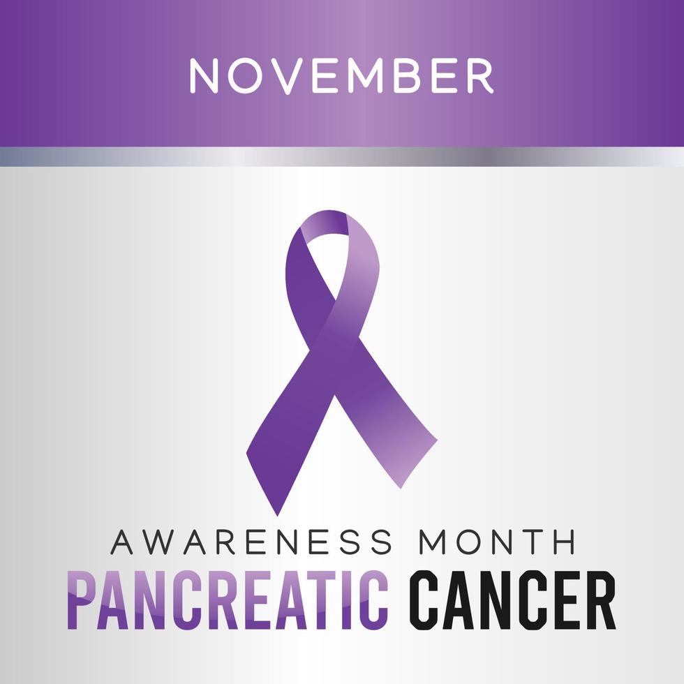 illustrazione vettoriale del mese di consapevolezza del cancro del pancreas