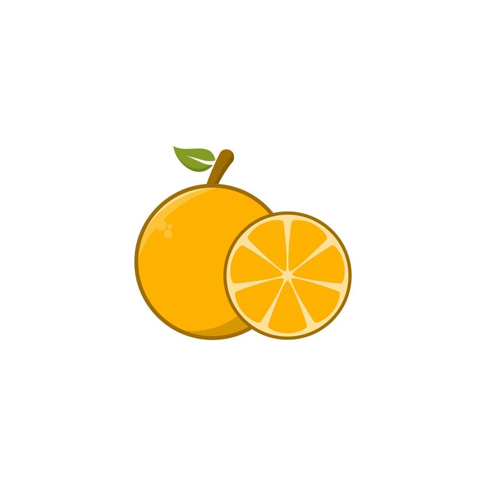 modelli di disegno vettoriale icona frutta arancione su sfondo bianco