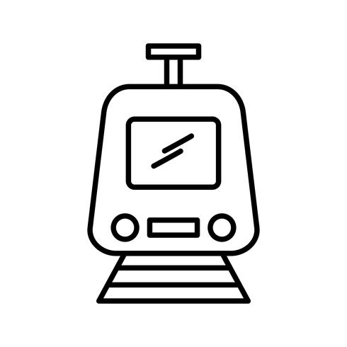 Icona del treno linea nera vettore