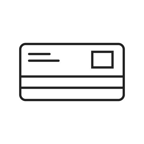 Carta di credito icona linea nera vettore