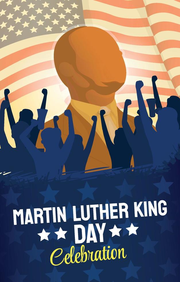 poster del giorno di martin luther king vettore