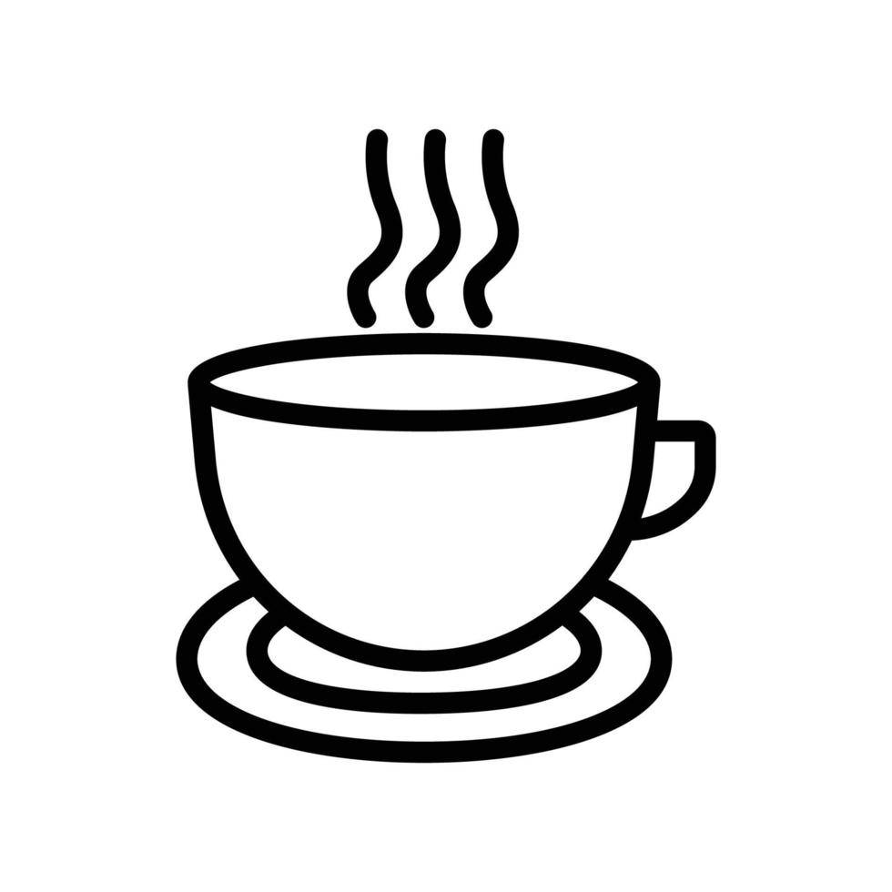icona della linea della tazza di caffè. adatto per pubblicità di prodotti da caffè. design semplice modificabile. vettore del modello di progettazione
