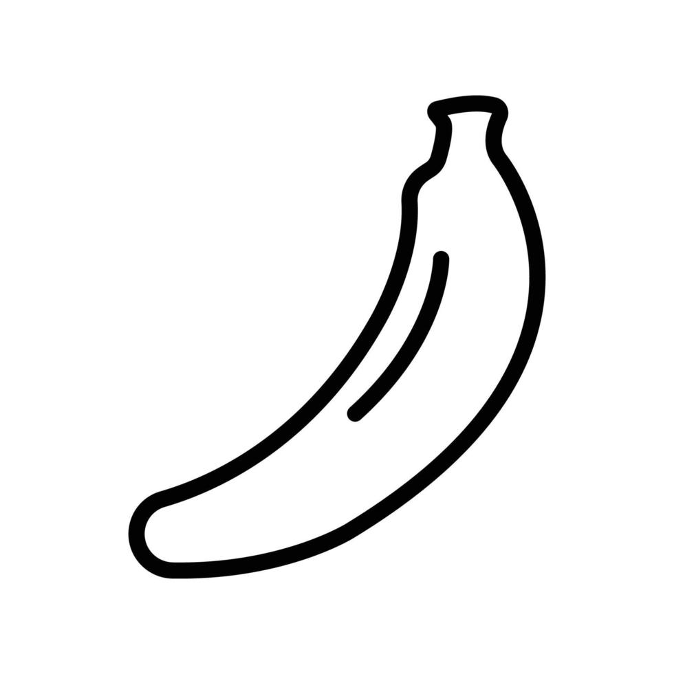 icona della linea di banana. adatto per icona di frutta. design semplice modificabile. vettore del modello di progettazione