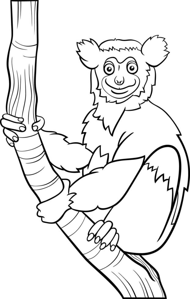 personaggio dei cartoni animati indri comico animale vettore
